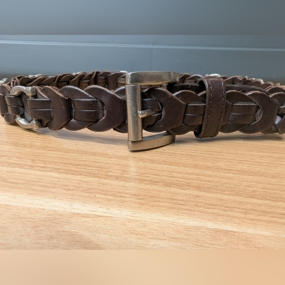 Aimee Lynn kids size small brown genuine leather belt with horseshoe details - Picture 1 of 7